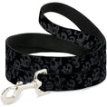 Load image into Gallery viewer, Dog Leash - Skulls Stacked Weathered Black/Gray
