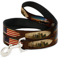 Load image into Gallery viewer, Dog Leash - Surfboard Cali Scenes/US Flag Brown
