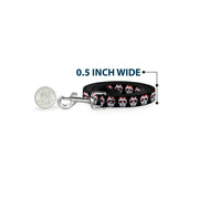 Dog Leash - Sugar Skulls Black/White/Red