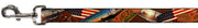 Dog Leash - Surfboard Cali Scenes/US Flag Stacked Brown