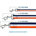 Load image into Gallery viewer, Dog Leash - Stripe Navy/White/Orange
