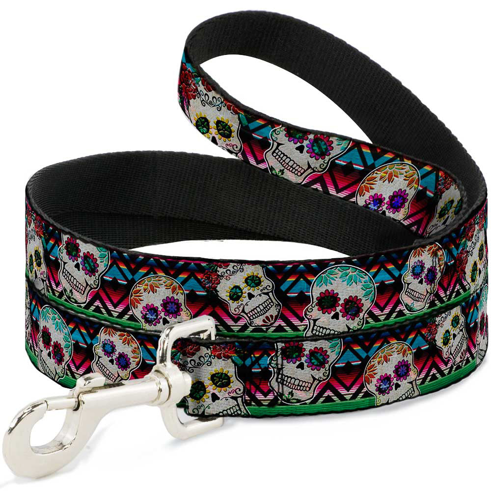 Dog Leash - Sugar Skulls Zarape Multi Color