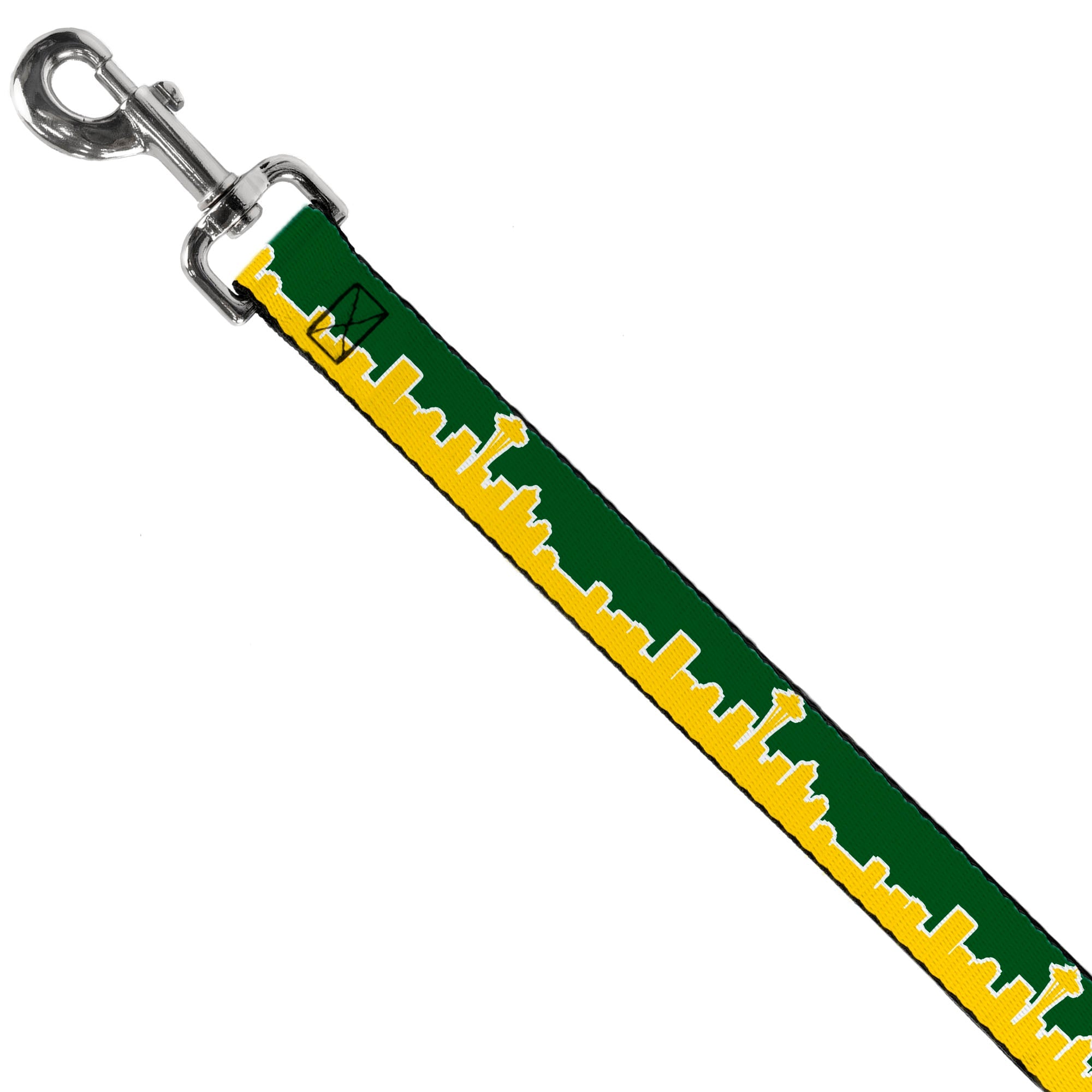 Dog Leash - Seattle Skyline Green/Yellow