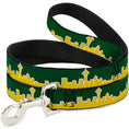 Load image into Gallery viewer, Dog Leash - Seattle Skyline Green/Yellow
