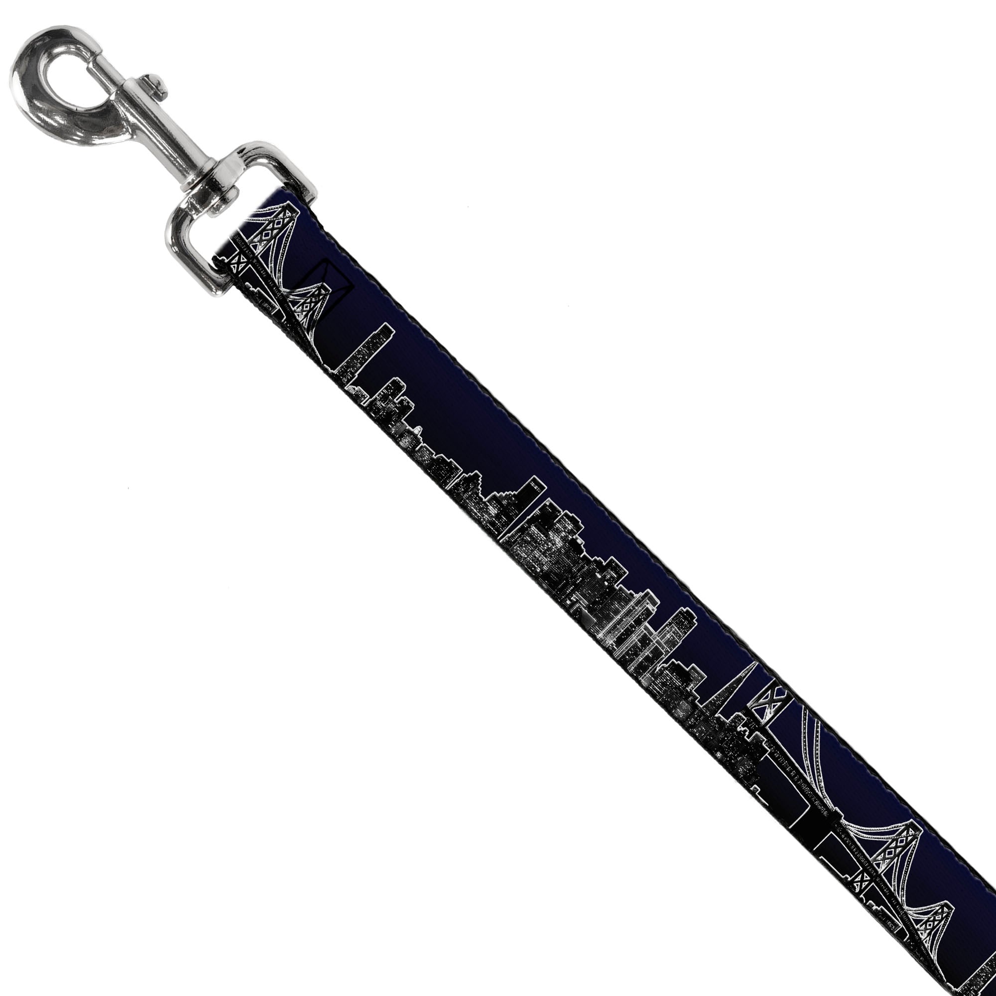 Dog Leash - San Francisco Vivid Skyline Midnight Blue