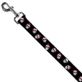 Load image into Gallery viewer, Dog Leash - Staggered Sugar Skulls Black/Pink/White
