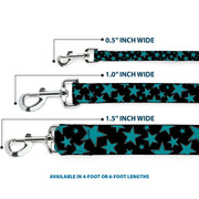 Dog Leash - Stars/Multi Stars Black/Turquoise