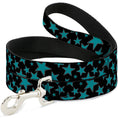 Load image into Gallery viewer, Dog Leash - Stars/Multi Stars Black/Turquoise
