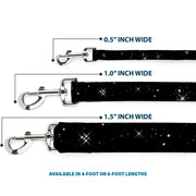 Dog Leash - Shining Stars Black/White