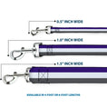 Load image into Gallery viewer, Dog Leash - Stripes Purple/White/Gray
