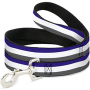 Dog Leash - Stripes Purple/White/Gray