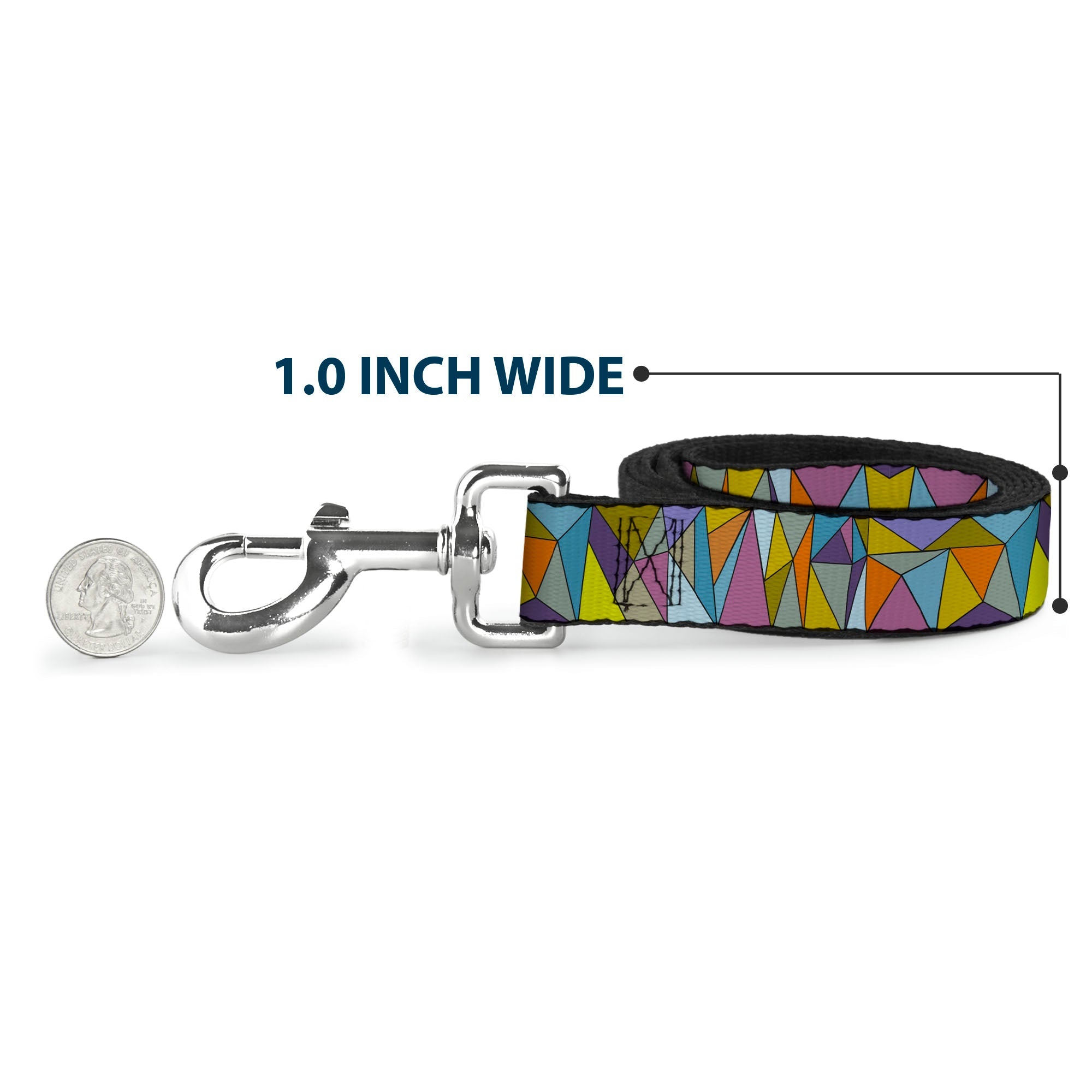 Dog Leash - Stained Glass Mosaic Multi Color