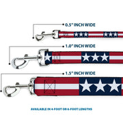 Dog Leash - Stars & Stripes Blue/White/Red/White