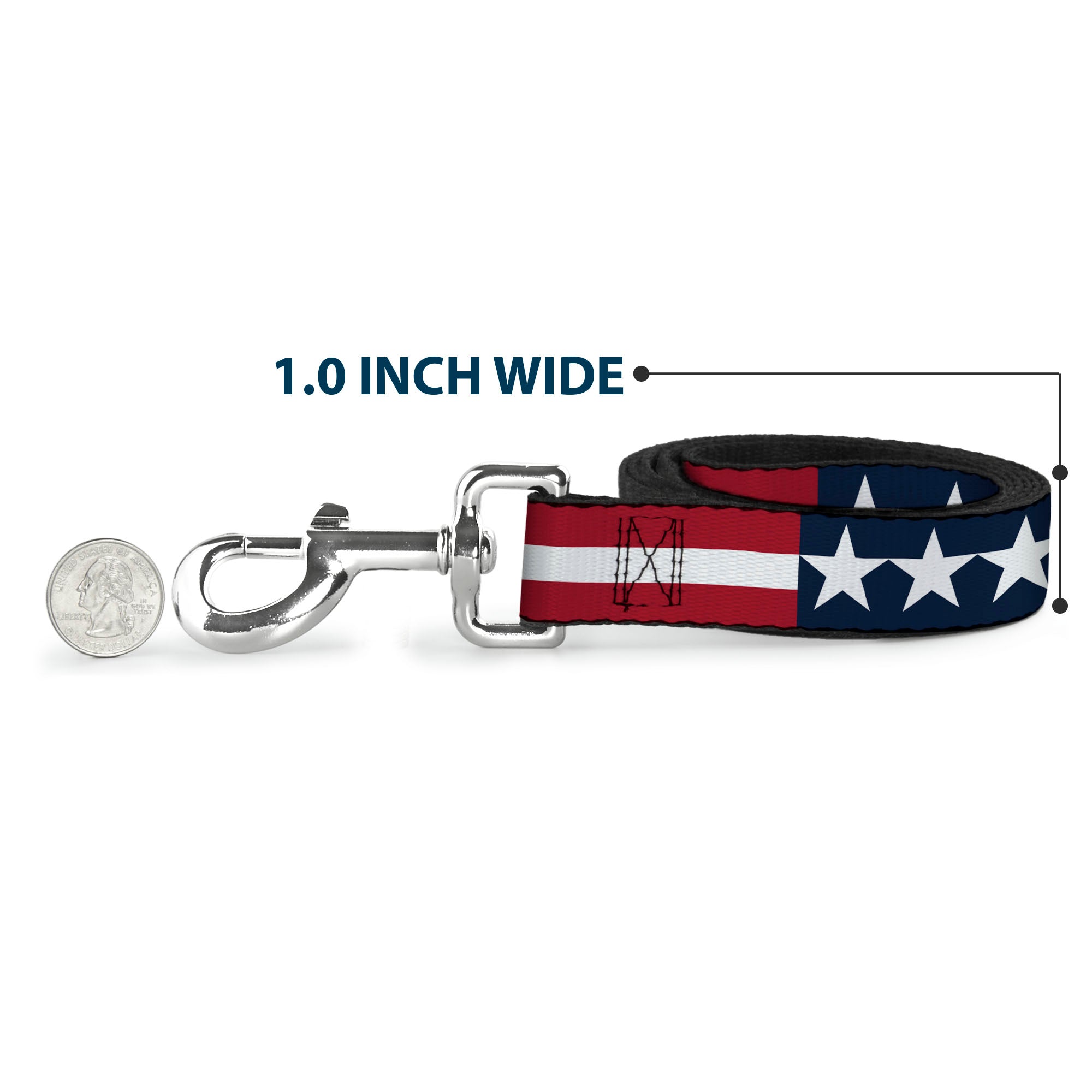 Dog Leash - Stars & Stripes Blue/White/Red/White