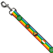 Dog Leash - St. Pat's Rainbow/Coins