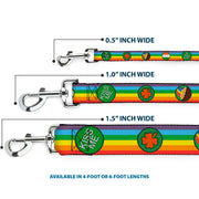 Dog Leash - St. Pat's Rainbow/Coins