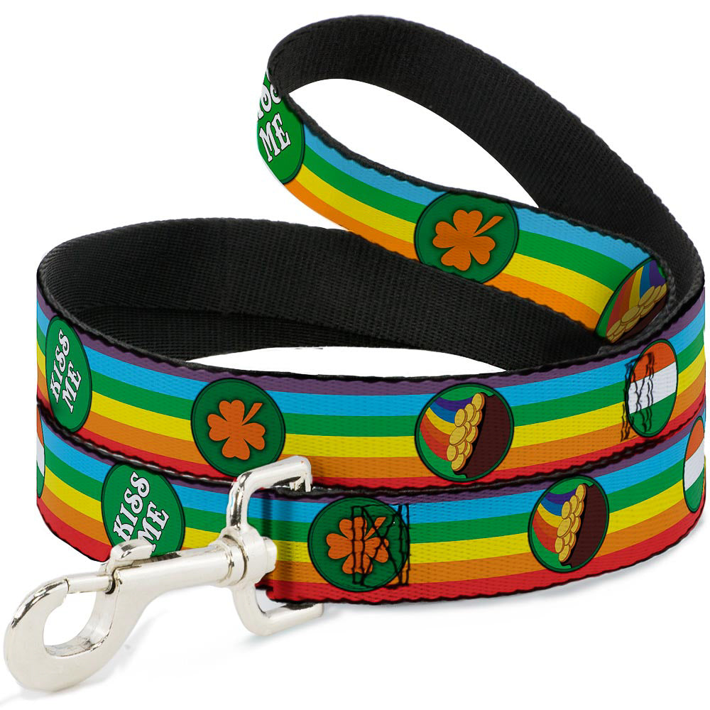 Dog Leash - St. Pat's Rainbow/Coins