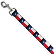 Dog Leash - Texas Flag/Black