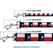 Dog Leash - Texas Flag/Black