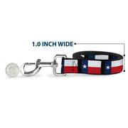 Dog Leash - Texas Flag/Black