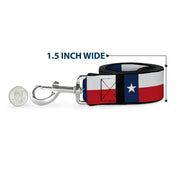 Dog Leash - Texas Flag/Black