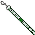 Load image into Gallery viewer, Buckle-Down Dog Leash - TRUST ME I'M A DOCTOR/Marijuana Haze Leag Greens/White
