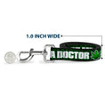 Load image into Gallery viewer, Buckle-Down Dog Leash - TRUST ME I'M A DOCTOR/Marijuana Haze Leag Greens/White
