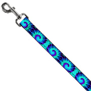 Dog Leash - Tie Dye Swirl Purples/Blues