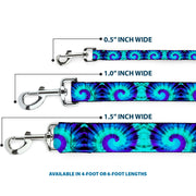 Dog Leash - Tie Dye Swirl Purples/Blues