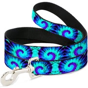 Dog Leash - Tie Dye Swirl Purples/Blues