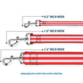 Load image into Gallery viewer, Dog Leash - Triple Stripe White/Red
