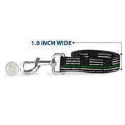 Dog Leash - Thin Green Line Flag Weathered Black/Gray/Green
