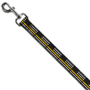 Dog Leash - Thin Yellow Line Flag Weathered Black/Gray/Yellow