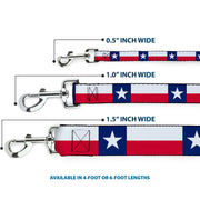 Dog Leash - Texas Flag Continuous Repeat