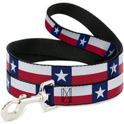 Dog Leash - Texas Flag Continuous Repeat