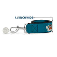 Load image into Gallery viewer, Dog Leash - BEACH DAWG CARE ALL DOGS ARE EQUAL Turquoise/White

