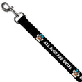 Load image into Gallery viewer, Dog Leash - BEACH DAWG CARE ALL DOGS ARE EQUAL Black/White
