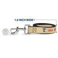 Load image into Gallery viewer, Dog Leash - BEACH DAWG CARE ALL DOGS ARE EQUAL Cream/Pink
