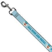 Dog Leash - BEACH DAWG CARE ALL DOGS ARE EQUAL Blues