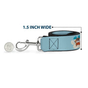 Dog Leash - BEACH DAWG CARE ALL DOGS ARE EQUAL Blues