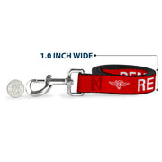 Dog Leash - Buckle-Down REMOVE BEFORE FLIGHT Red/White