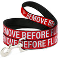 Load image into Gallery viewer, Dog Leash - Buckle-Down REMOVE BEFORE FLIGHT Red/White

