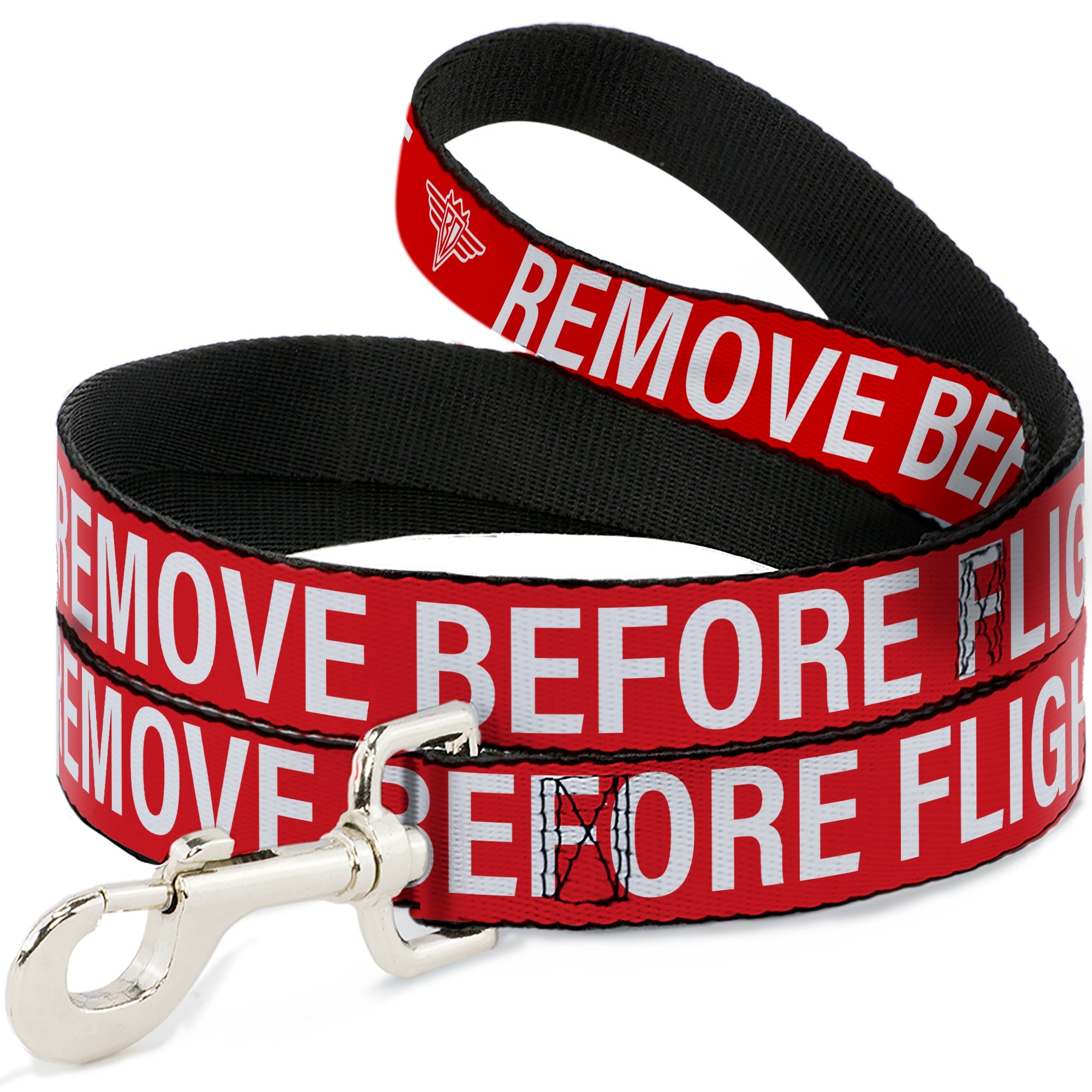 Dog Leash - Buckle-Down REMOVE BEFORE FLIGHT Red/White