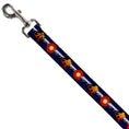 Load image into Gallery viewer, Dog Leash - Colorado Snowboarder3 Orange/Mountians
