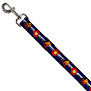 Dog Leash - Colorado Snowboarder3 Orange/Mountians
