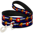 Load image into Gallery viewer, Dog Leash - Colorado Snowboarder3 Orange/Mountians

