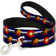 Dog Leash - Colorado Snowboarder3 Orange/Mountians