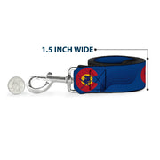 Dog Leash - Colorado Skier3 Blues/Red/Yellow