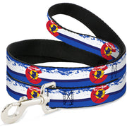 Dog Leash - Colorado Skier4/Mountains Blues/White/Red/Yellow