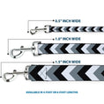 Load image into Gallery viewer, Dog Leash - Chevron White/Gray/Black
